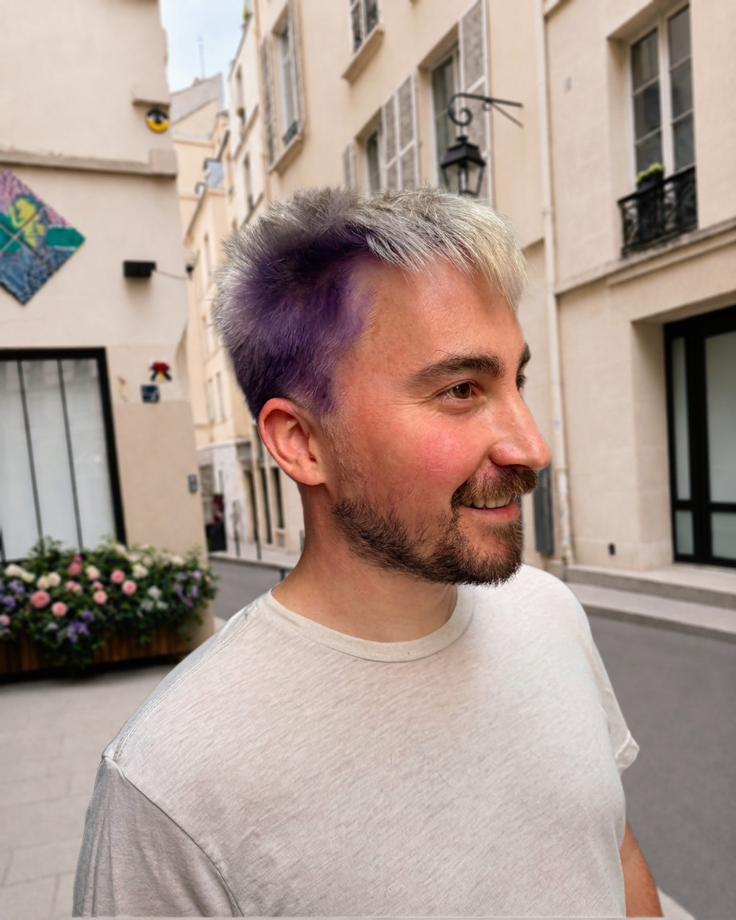 Blond Platine et Reflet Violet by Méloée - Effet Aérien #WoodySaeïé #blond